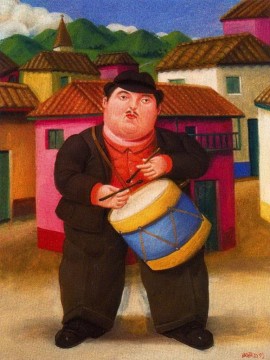 Fernando Botero Painting - el baterista fernando botero